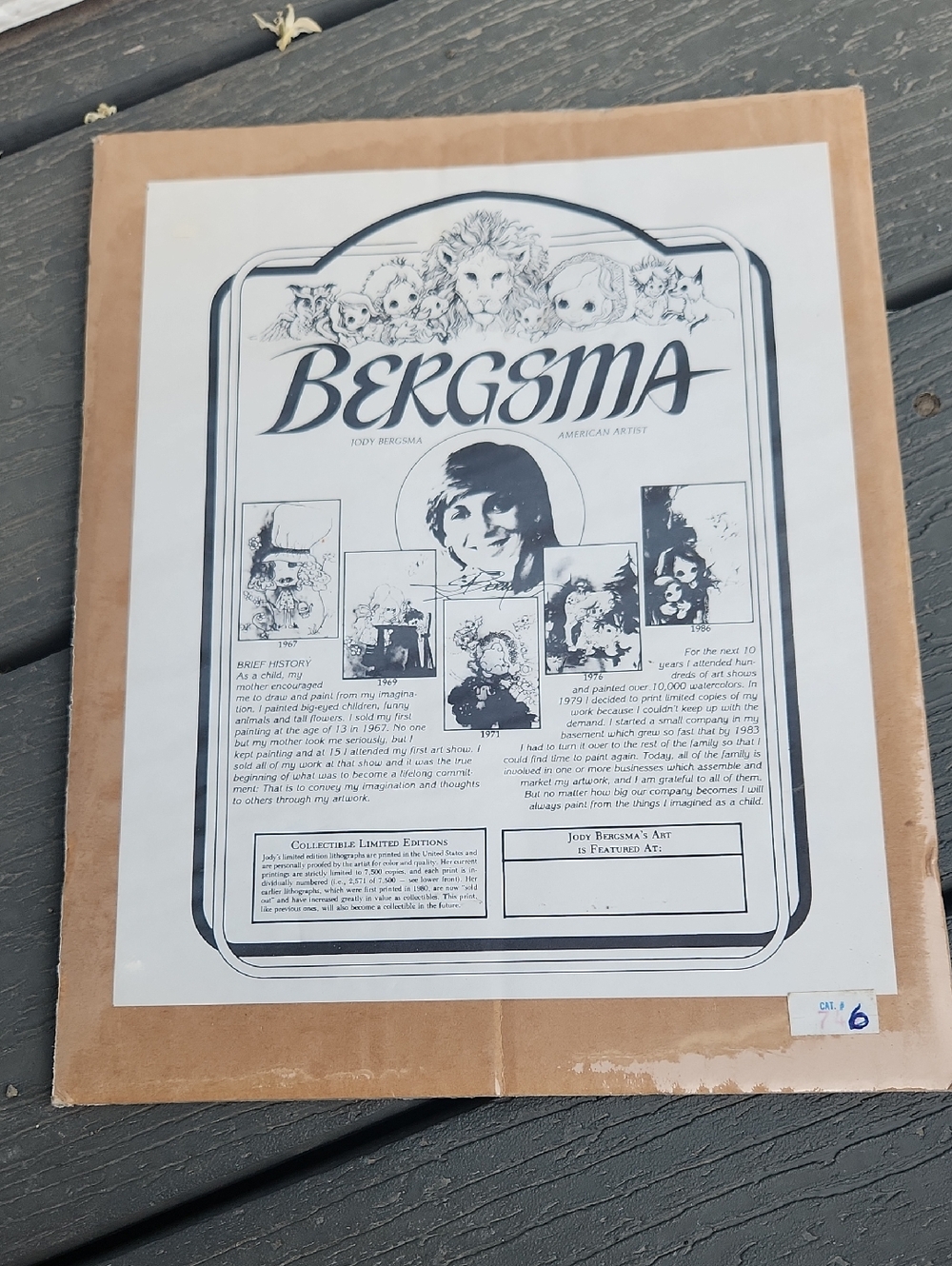 Bergsma Art Print Poster - Black & White